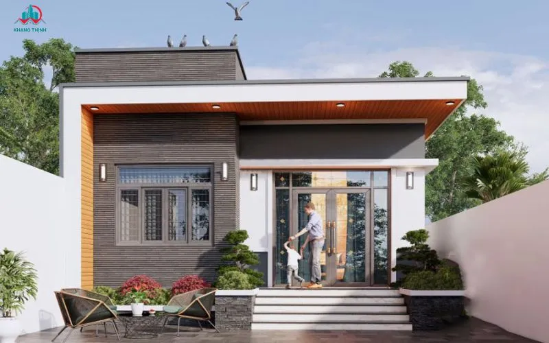 Mẫu nhà cấp 4 50m2 đẹp tối giản