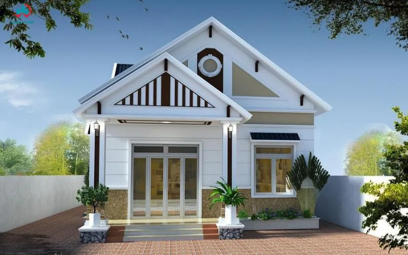 Mẫu nhà cấp 4 50m2 mái Thái