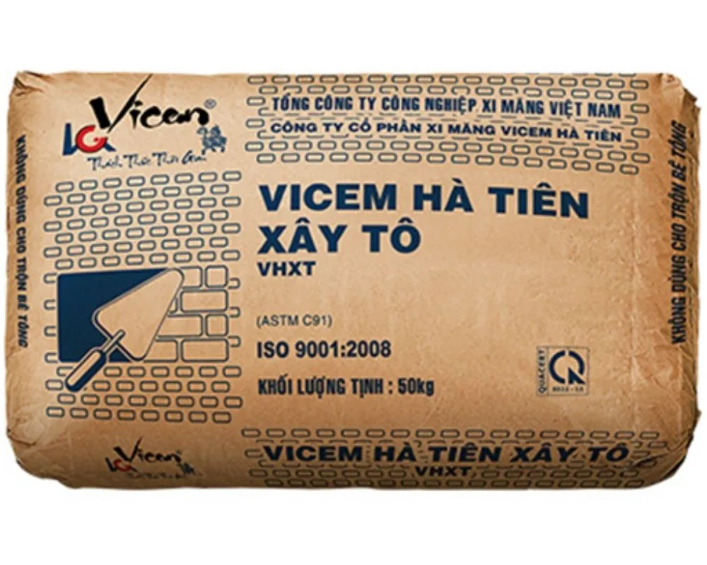 Bao bì xi măng Hà Tiên chuyên dụng cho công tác xây tô giúp bề mặt tường mịn màng