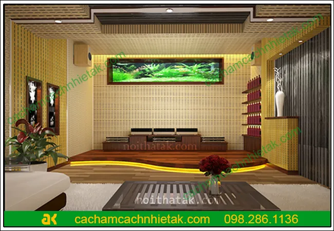 Xử lý âm tần thấp phòng karaoke với bass trap góc