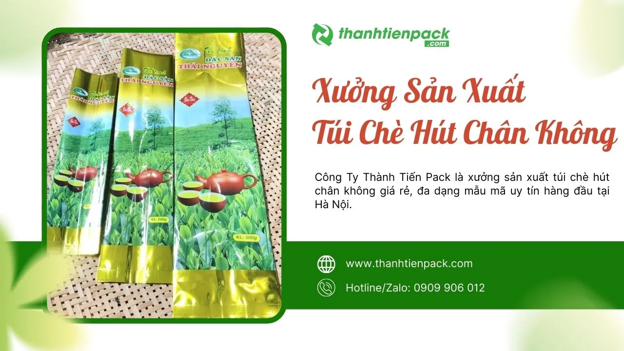 Xưởng sản xuất bao bì trà hút chân không hiện đại